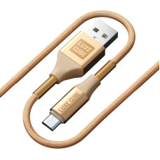 Кабель Luxe Cube Armored USB - micro USB (M/M), 1 м, золотистий (8886669689204)