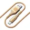 Кабель Luxe Cube Armored USB - micro USB (M/M), 1 м, золотистий (8886669689204)