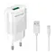 Мережевий зарядний пристрій Grand-X (1xUSB 2.1А) White (CH-17WL) + кабель Lightning