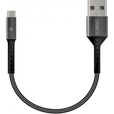 Кабель Intaleo CB0 USB - micro USB (M/M), 0.2 м, Black/Grey (1283126495632)