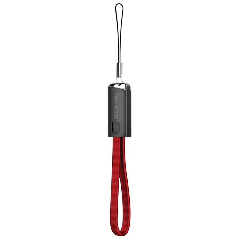 Кабель ColorWay USB - micro USB (M/M), 2.4 А, 0.22 м, Red (CW-CBUM022-RD)