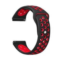 Ремінець BeCover Vents Style для Xiaomi iMi KW66/Mi Watch Color/Watch S1 Active/Haylou LS01/LS05 Black-Red (705803)