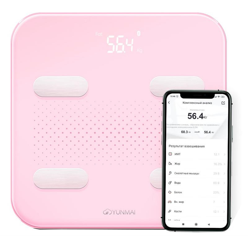 Ваги підлогові Yunmai S Smart Scale Pink (M1805CH-PNK)