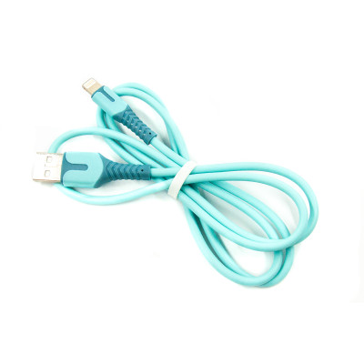 Кабель Dengos USB - Lightning (M/M), 1 м, Blue (PLS-L-IND-SOFT-BLUE)