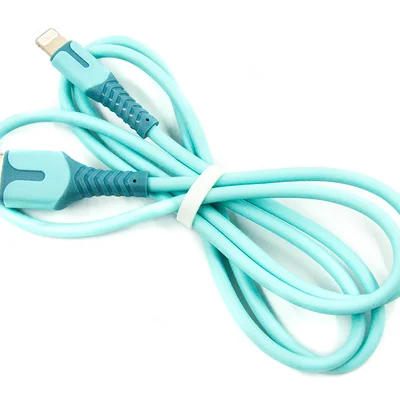 Кабель Dengos USB - Lightning (M/M), 1 м, Blue (PLS-L-IND-SOFT-BLUE)