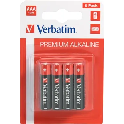 Батарейка Verbatim Alkaline AAA/LR03 BL 8шт