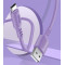 Кабель ColorWay USB - USB Type-C (M/M), soft silicone, 2.4 А, 1 м, Purple (CW-CBUC044-PU)