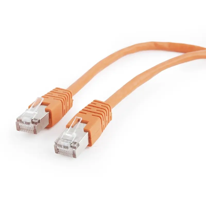 Патч-корд FTP Cablexpert (PP22-0.5M/O) cat.5Е, литий, 50u штекер із засувкою, 0.5м, помаранчевий Патч-корд FTP Cablexpert (PP22-0.5M/O) cat.5Е, литий, 50u штекер із засувкою, 0.5м, помаранчевий