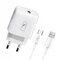 Зарядний пристрій SkyDolphin SC22EV (1USB, 2.1A) White (MZP-000160) + кабель microUSB