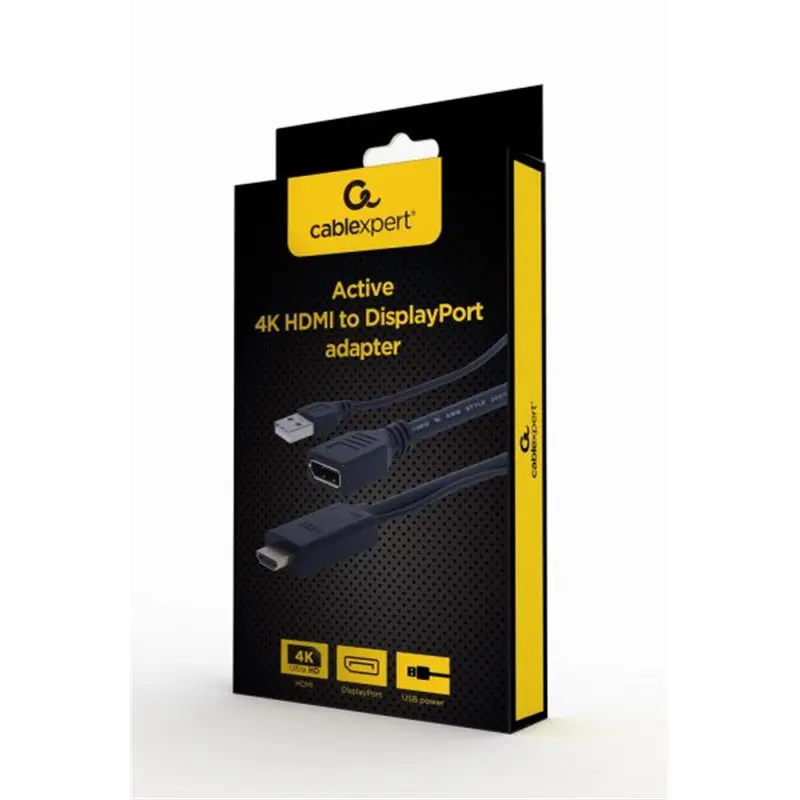 Адаптер Cablexpert HDMI - DisplayPort V 2.0 (M/F), 0.1 м, чорний (A-HDMIM-DPF-01) коробка Адаптер Cablexpert HDMI - DisplayPort V 2.0 (M/F), 0.1 м, чорний (A-HDMIM-DPF-01) коробка