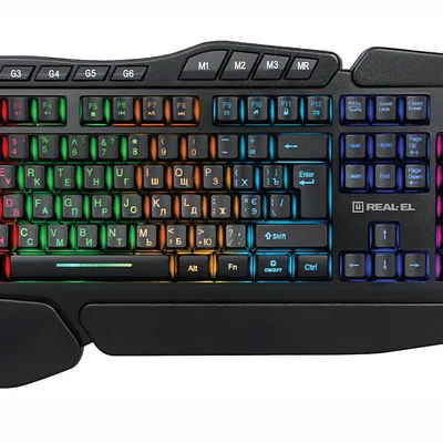 Клавіатура REAL-EL Gaming 8900 RGB Macro Ukr Black