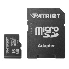 Карта пам`ятi MicroSDHC 16GB UHS-I Class 10 Patriot LX + SD-adapter (PSF16GMCSDHC10)