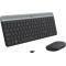 Комплект (клавіатура, мишка) бездротовий Logitech MK470 Graphite USB (920-009204)