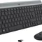Комплект (клавіатура, мишка) бездротовий Logitech MK470 Graphite USB (920-009204)