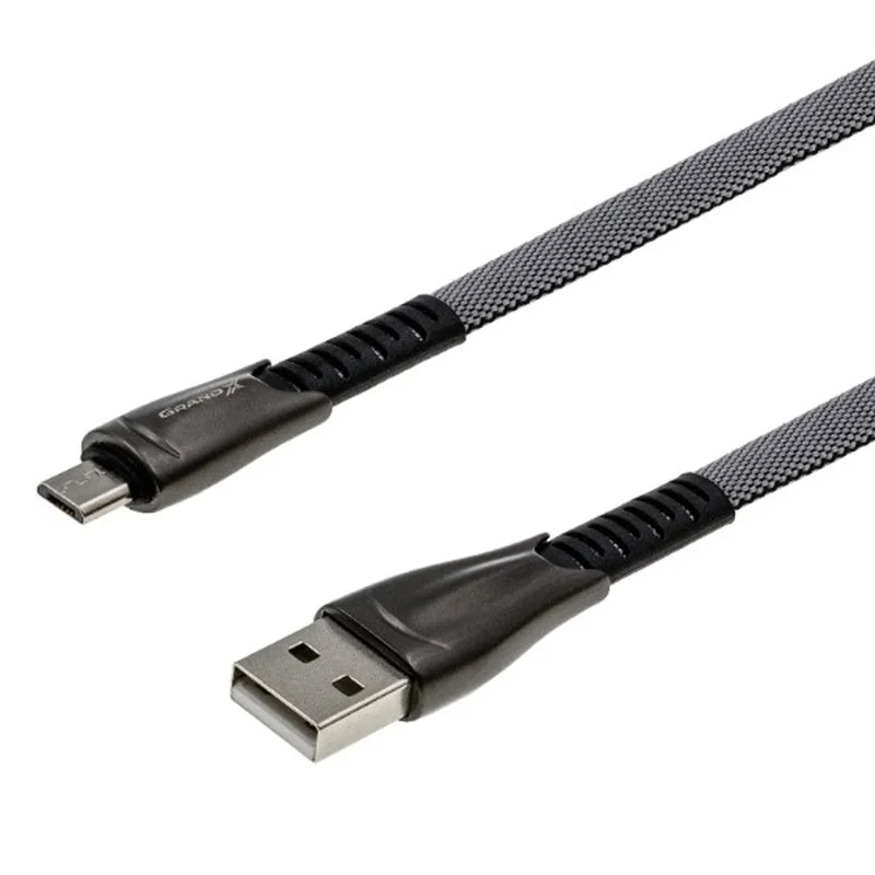 Кабель Grand-X USB - micro USB (M/M), 2 A, 1 м, Grey (FM09)