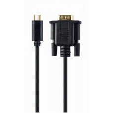 Кабель Cablexpert USB Type-C - VGA (M/M), 2 м, чорний (A-CM-VGAM-01)