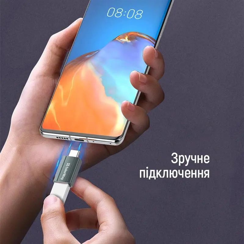 Адаптер Colorway USB - USB Type-C V 3.0 (F/M) Gray (CW-AD-AC) Адаптер Colorway USB - USB Type-C V 3.0 (F/M) Gray (CW-AD-AC)