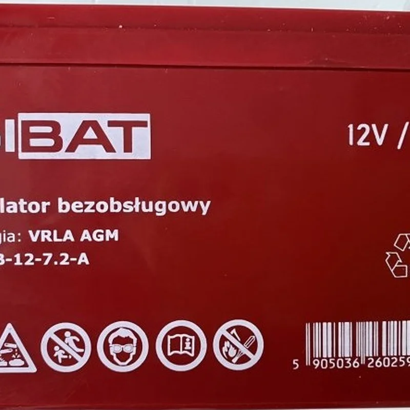 Акумуляторна батарея PolBAT 12V 7.2AH (PB-12-7,2-A) AGM