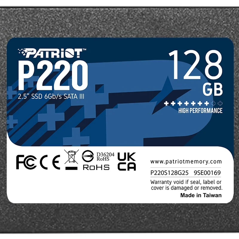 Накопичувач SSD 128GB Patriot P220 2.5" SATAIII TLC (P220S128G25)