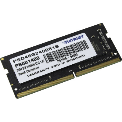 Модуль пам`яті SO-DIMM 8GB/2400 DDR4 Patriot Signature Line (PSD48G240081S)