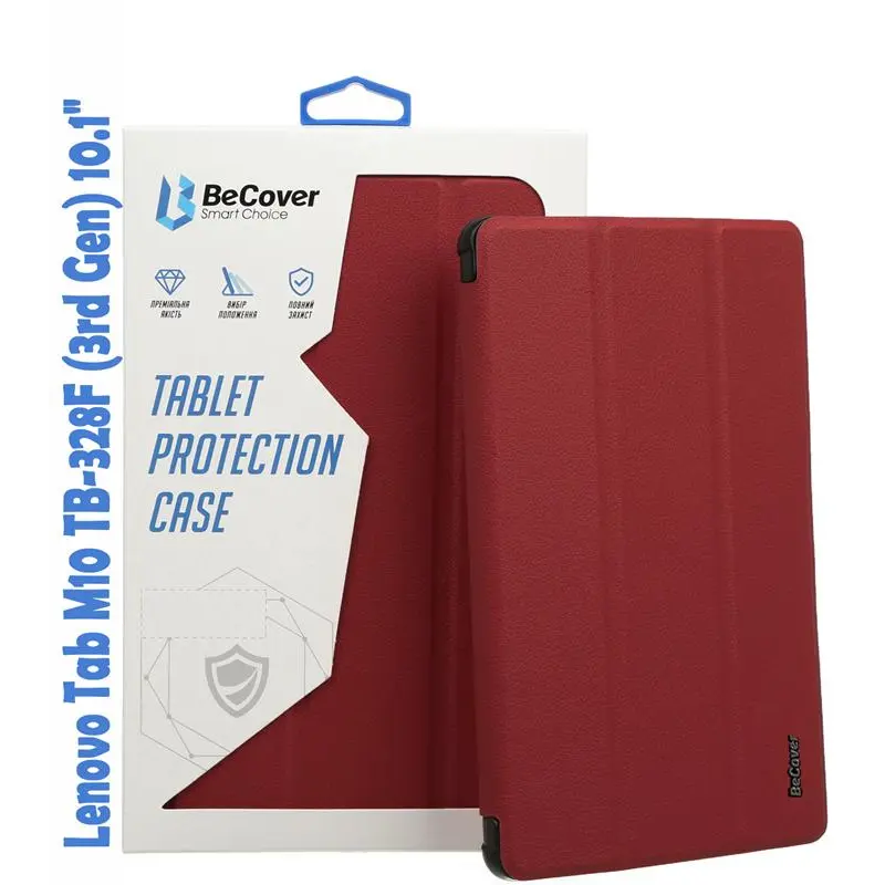 Чохол-книжка BeCover Smart для Lenovo Tab M10 TB-328F (3rd Gen) 10.1" Red Wine (708287) Чохол-книжка BeCover Smart для Lenovo Tab M10 TB-328F (3rd Gen) 10.1" Red Wine (708287)