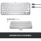 Клавіатура бездротова Logitech MX Keys Mini For Mac Minimalist Wireless Illuminated Pale Grey (920-010526)