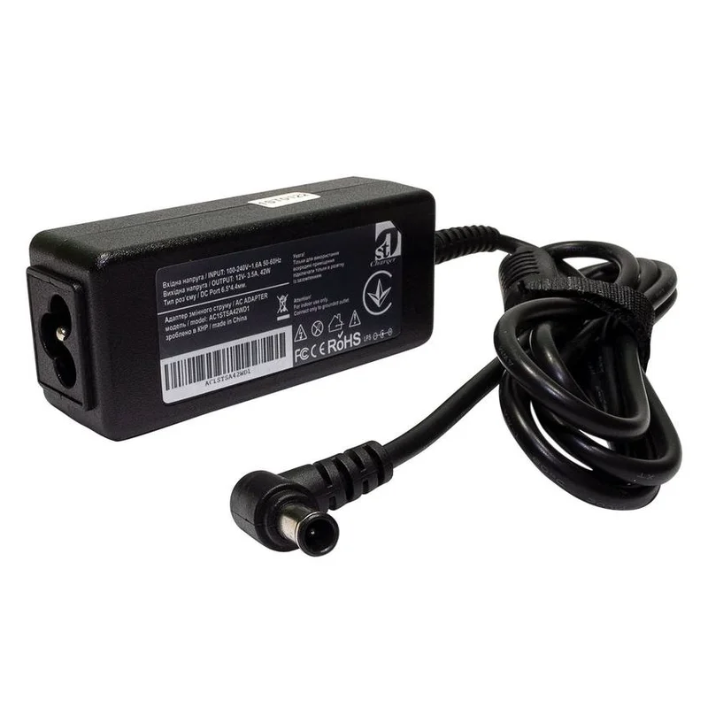 Блок живлення 1StCharger для ноутбука Samsung 12V 42W 3.5A 6.5x4.4 + каб.живл. (AC1STSA42WD1)