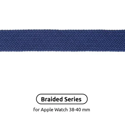 Ремінець Armorstandart Braided Solo Loop для Apple Watch 38mm/40mm/41mm Atlantic Blue Size 2 (120 mm) (ARM58066)