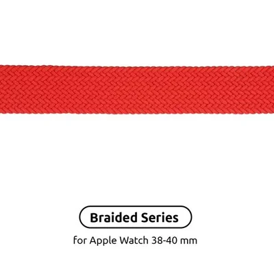Ремінець Armorstandart Braided Solo Loop для Apple Watch 38mm/40mm/41mm Red Size 2 (120 mm) (ARM58069)