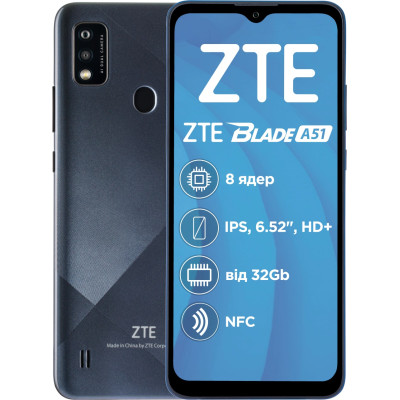 Смартфон ZTE Blade A51 2/32GB Dual Sim Gray