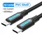 Кабель Vention USB Type-C - USB Type-C TPE Round PD 100W, 5A, 1m, Black (COTBF) Кабель Vention USB Type-C - USB Type-C TPE Round PD 100W, 5A, 1m, Black (COTBF)