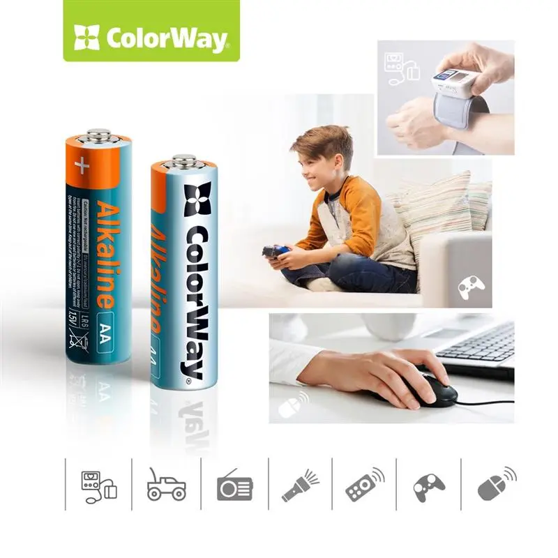 Батарейка ColorWay Alkaline Power AA/LR06 Colour Box 40шт Батарейка ColorWay Alkaline Power AA/LR06 Colour Box 40шт