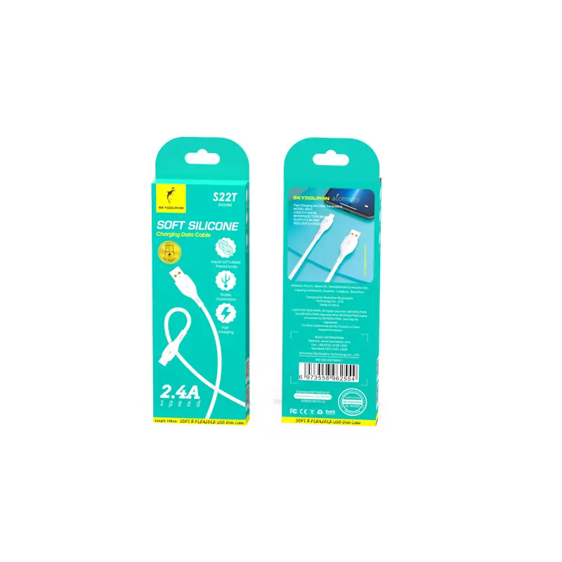 Кабель SkyDolphin S22T Soft Silicone USB - USB Type-C (M/M), 1 м, White (USB-000602) Кабель SkyDolphin S22T Soft Silicone USB - USB Type-C (M/M), 1 м, White (USB-000602)