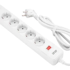 Мережевий фільтр 2E 5хSchuko, 2 м (2E-SP515M2USBWH)
