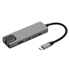 Док-станція ProLogix (PR-WUC-103B) 5 in 1 USB3.1 Type C to HDMI+2*USB3.0+USB C PD+Lan