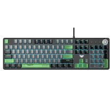 Клавіатура Aula Mechanical F2088 PRO Black/Gray, plus 9 Green keys KRGD blue (6948391234892)