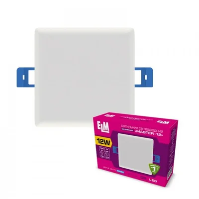 Світильник вбудований світлодіодний ELM Master 12W 6500К 6500К IP20 (26-0070)