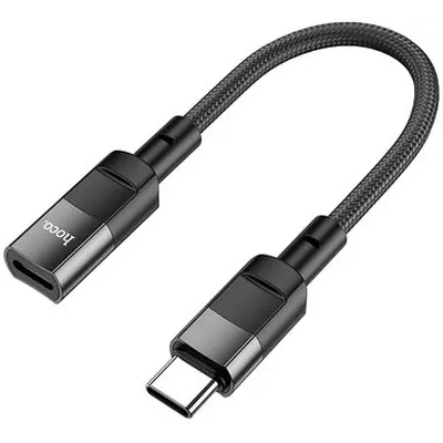 Адаптер Hoco U107 USB Type-C - Lightning (M/F), 0.1 м, Black (U107CLB)