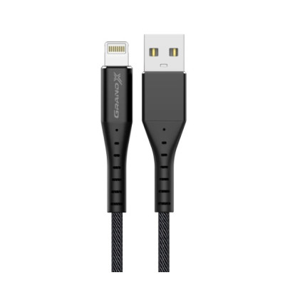 Кабель Grand-X USB - Lightning (M/M), 1.2 м, Black (FL-12B)