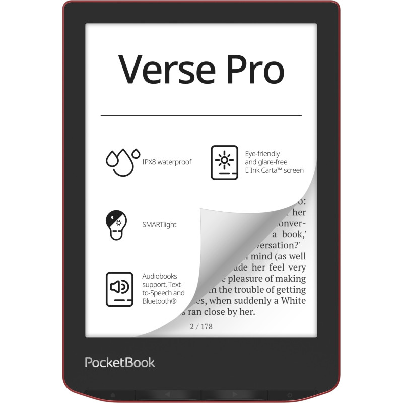 Електронна книга PocketBook 634 Verse Pro Passion Red (PB634-3-CIS)