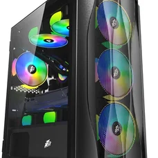 Корпус 1stPlayer X3-M-4F1-BK без БЖ