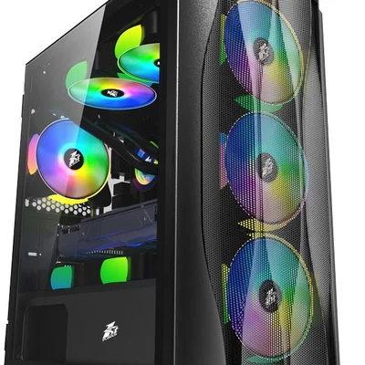 Корпус 1stPlayer X3-M-4F1-BK без БЖ