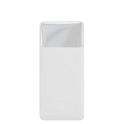 Універсальна мобільна батарея Baseus Bipow Digital Display 15W 20000mAh White (PPDML-J02) (1283126559204)