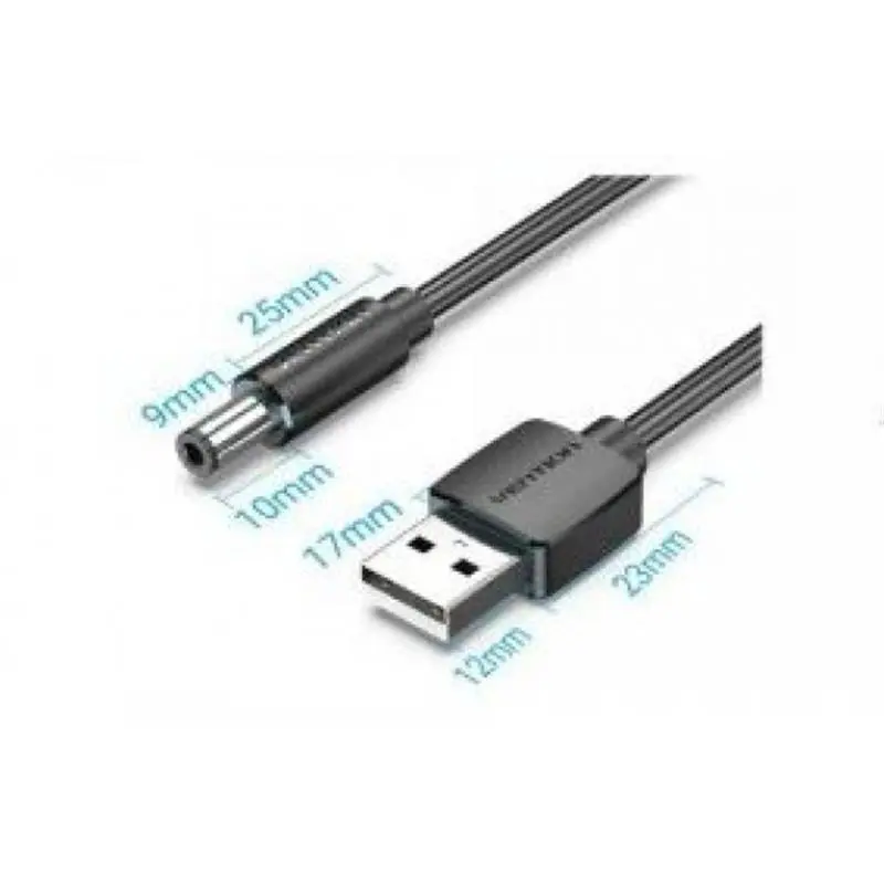 Кабель Vention USB - DC (M/M), 5.5 мм, 0.5 м, Black (CEYBD) Кабель Vention USB - DC (M/M), 5.5 мм, 0.5 м, Black (CEYBD)