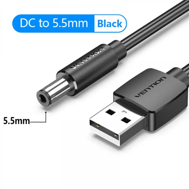 Кабель Vention USB - DC (M/M), 5.5 мм, 0.5 м, Black (CEYBD) Кабель Vention USB - DC (M/M), 5.5 мм, 0.5 м, Black (CEYBD)