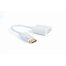 Адаптер Cablexpert DisplayPort - DVI (M/F), 0.1 м, білий (A-DPM-DVIF-002-W) пакет