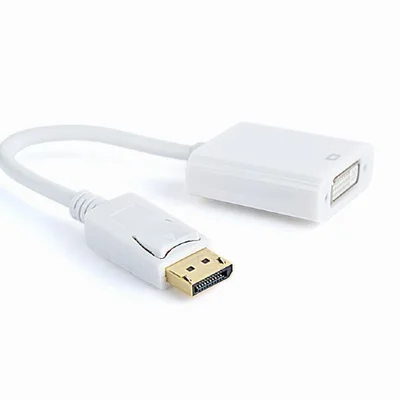 Адаптер Cablexpert DisplayPort - DVI (M/F), 0.1 м, білий (A-DPM-DVIF-002-W) пакет