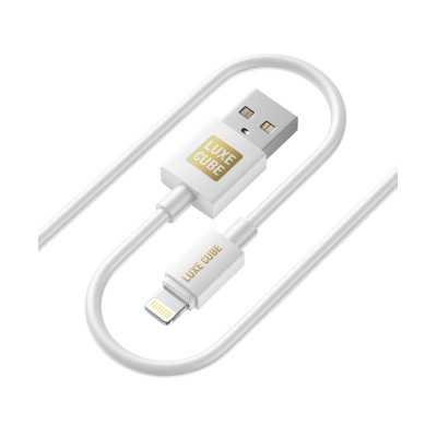 Кабель Luxe Cube USB - Lightning (M/M), 3 А, 1 м, білий (7775557575228)