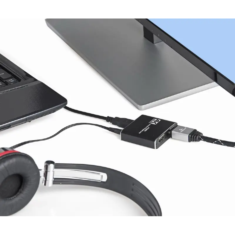 Адаптер Cablexpert HDMI - HDMI+USB+3.5 мм (F/F), Black (UHG-4K2-01) Адаптер Cablexpert HDMI - HDMI+USB+3.5 мм (F/F), Black (UHG-4K2-01)
