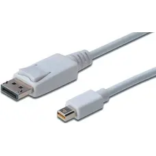 Кабель Digitus miniDisplayPort to DisplayPort (AM/AM) 1.0m, white (AK-340102-010-W)